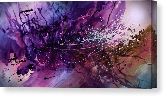 Paintings Canvas Print featuring the painting Abstract Design 66 by Michael Lang