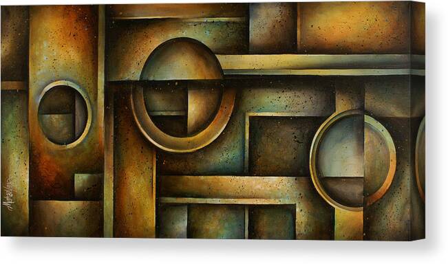 Abstract Canvas Print featuring the painting Abstract Design 95 by Michael Lang