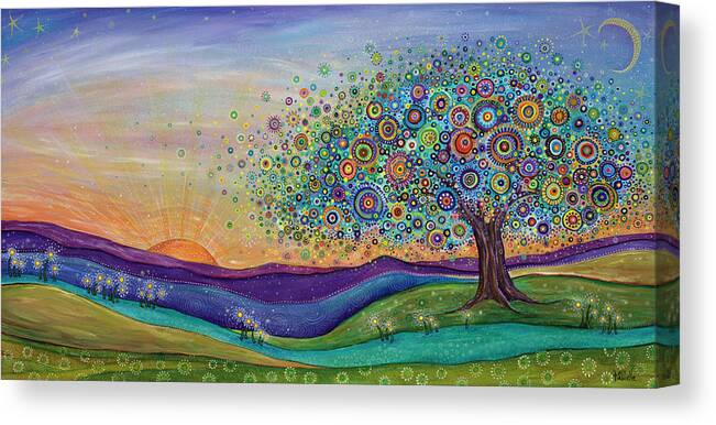 Landscape Canvas Print featuring the painting Afterglow - This Beautiful Life by Tanielle Childers