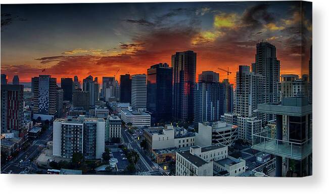 San Diego Canvas Print featuring the photograph Burning 619 by American Landscapes