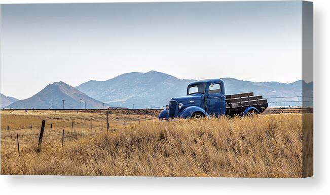 City Canvas Print featuring the photograph Chevy Truck by Peter Tellone