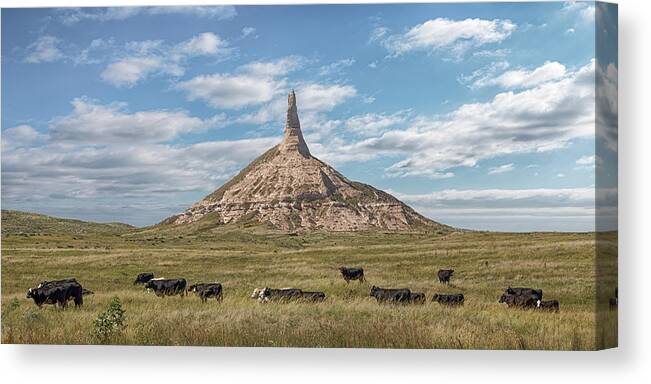 Chimney Rock Canvas Print featuring the photograph Chimney Rock by Susan Rissi Tregoning