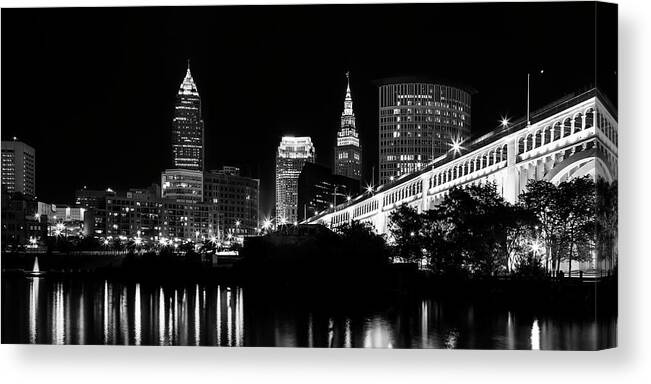 Cleveland Canvas Print featuring the photograph Cleveland Skyline by Dale Kincaid