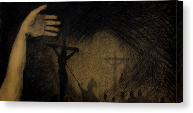 Jesus Christ Canvas Print featuring the photograph Crux of the Matter Final by George Ramos