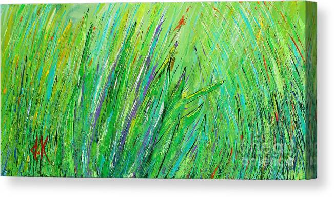 Grass Canvas Print featuring the painting Day Dreaming in the Grass by David Keenan