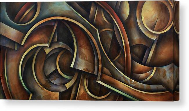 Abstract Painting Canvas Print featuring the painting Evolution by Michael Lang