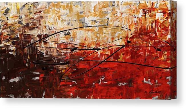 Abstract Art Canvas Print featuring the painting Grand Vision by Carmen Guedez