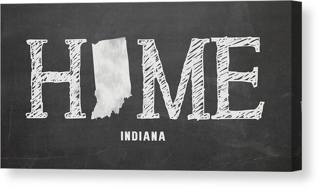 Indiana Canvas Print featuring the mixed media IN Home by Nancy Ingersoll