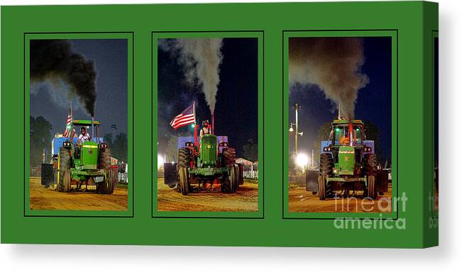 John Canvas Print featuring the photograph John Deere Tractor Pull Poster by Olivier Le Queinec