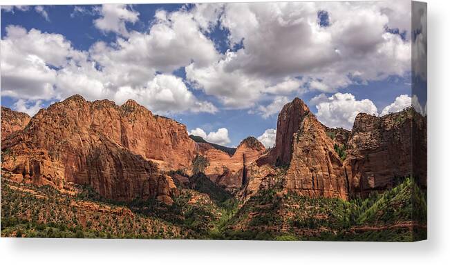 Kolob Canyon Canvas Print featuring the photograph Kolob Canyon Zion National Park by Steve L'Italien