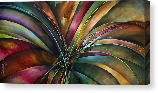 Abstract Art Canvas Print featuring the painting 'Lily's Song' by Michael Lang