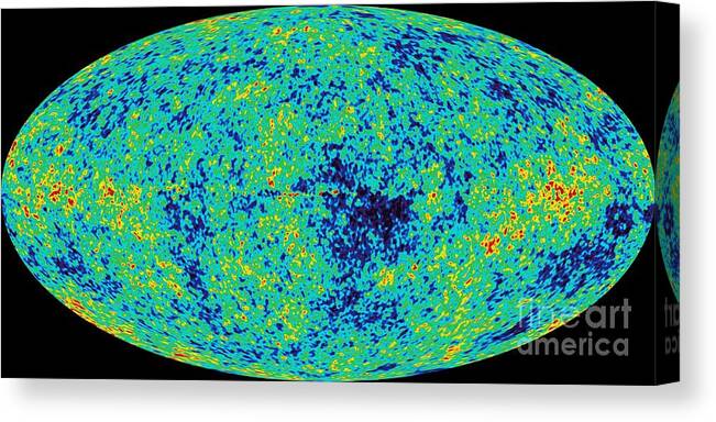 Age Canvas Print featuring the photograph Map Microwave Background by NASA Science Source