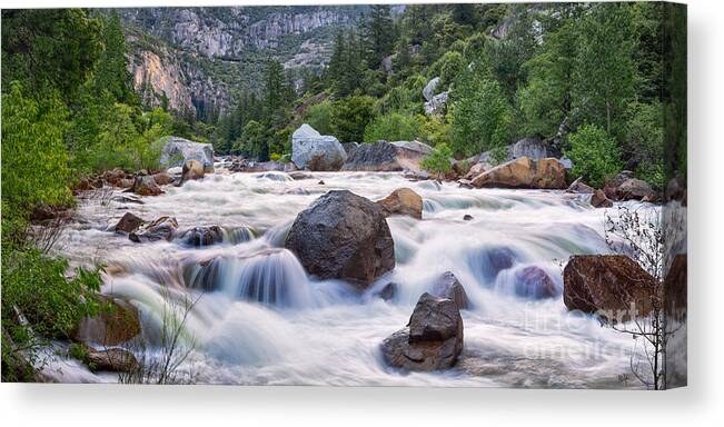 Yosemite Canvas Print featuring the photograph Merced Rapids by Anthony Michael Bonafede
