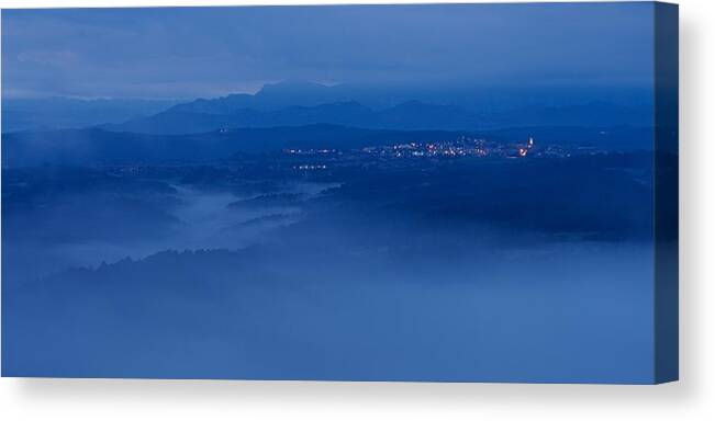 Spain Canvas Print featuring the photograph Misty Pyrenees by Stephen Taylor