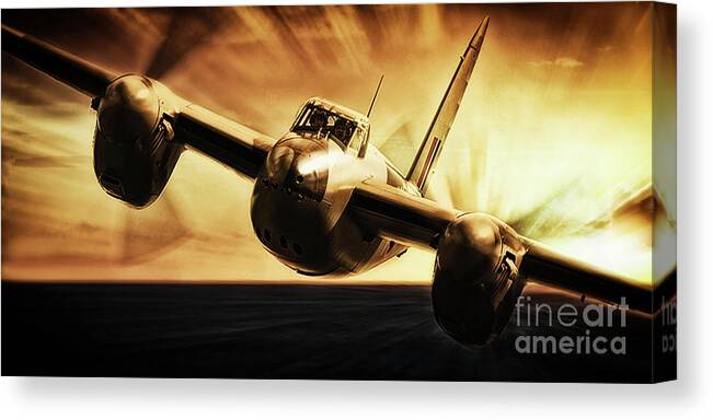 Mosquito Canvas Print featuring the digital art Mosquito by Airpower Art