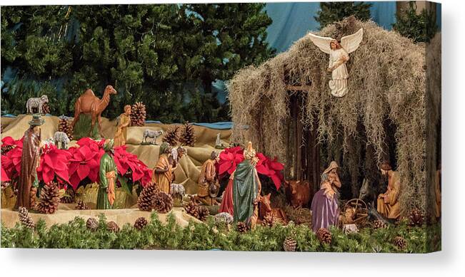 Natchez Mississippi Ms Canvas Print featuring the photograph Nativity at St Mary by Gregory Daley MPSA