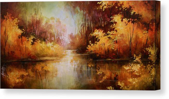 Fall Landscape Canvas Print featuring the painting Natures Pallet by Michael Lang