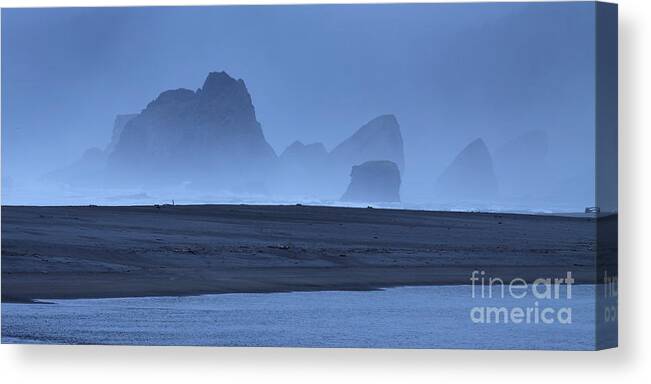 Rock Canvas Print featuring the photograph Oceanside Hoodoos Along The Oregon Coast by Max Allen