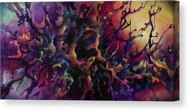 Purple Canvas Print featuring the painting Passion by Michael Lang