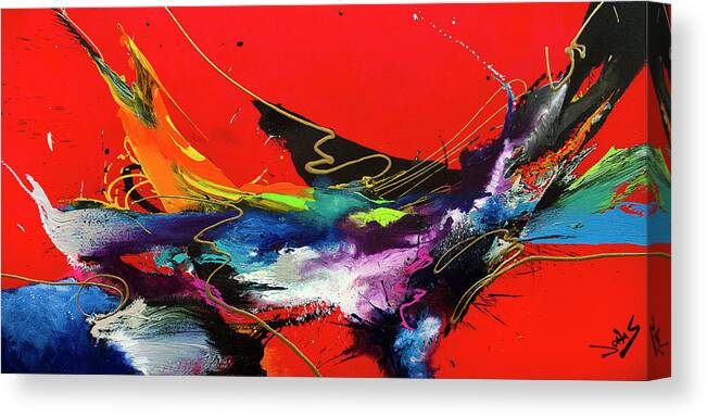 Abstract Canvas Print featuring the painting Passionately United by Jonas Gerard