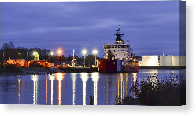 Coast Guard Canvas Print featuring the photograph Red White and Blue by Steve L'Italien