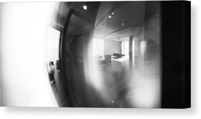 Black And White Canvas Print featuring the photograph Reflection Refraction by Scott Norris