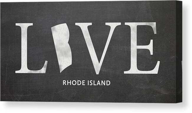 Rhode Island Canvas Print featuring the mixed media RI Home by Nancy Ingersoll