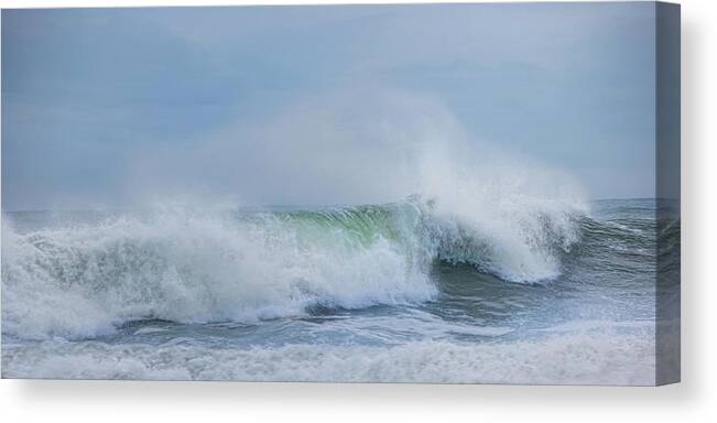 Wave Canvas Print featuring the photograph Rolling In by Robin-Lee Vieira