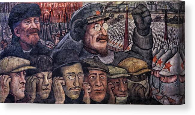 Russian Revolution Or Third International Canvas Print featuring the photograph Russian Revolution by Jurgen Lorenzen