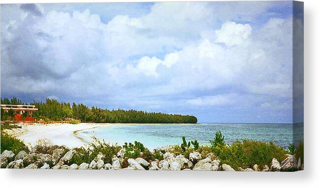 Salt Key Bahamas Canvas Print featuring the digital art Salt Key Bahamas 1995 by James Granberry