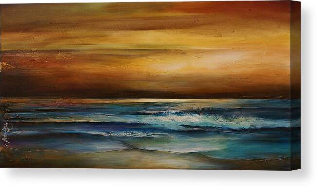 Seascape Canvas Print featuring the painting Seascape 1 by Michael Lang