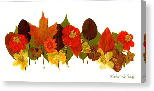 September Canvas Print featuring the mixed media September Memories by Kathie McCurdy