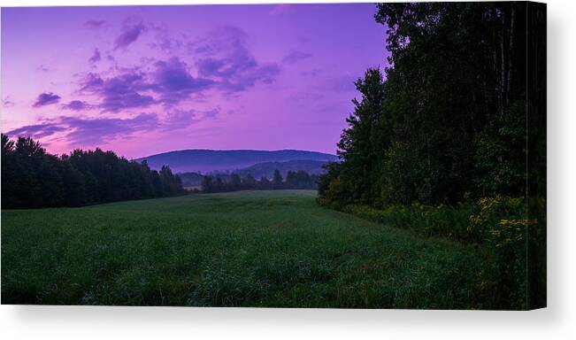 Lake Canvas Print featuring the photograph September Twilight by Chris Bordeleau