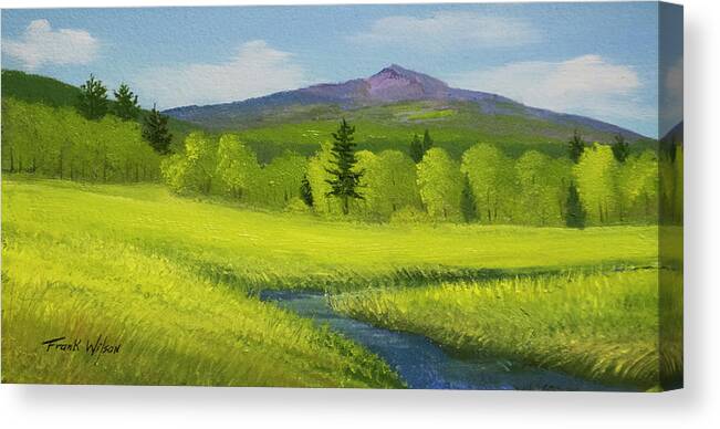 River Canvas Print featuring the painting Spring Meadow Brook by Frank Wilson