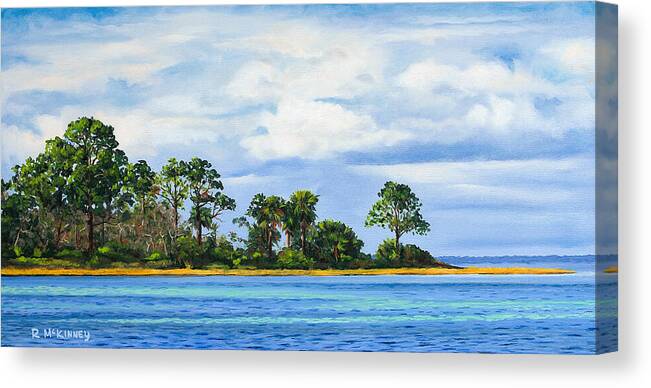 Water Canvas Print featuring the painting St. Joe by Rick McKinney