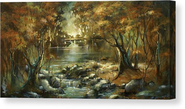 Landscape Canvas Print featuring the painting The Way Home by Michael Lang