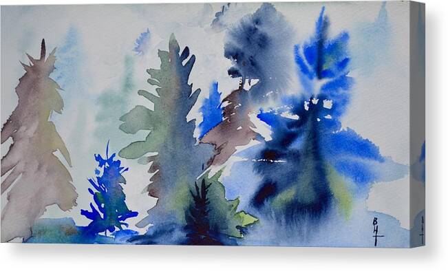 Trees Canvas Print featuring the painting Trees by Beverley Harper Tinsley