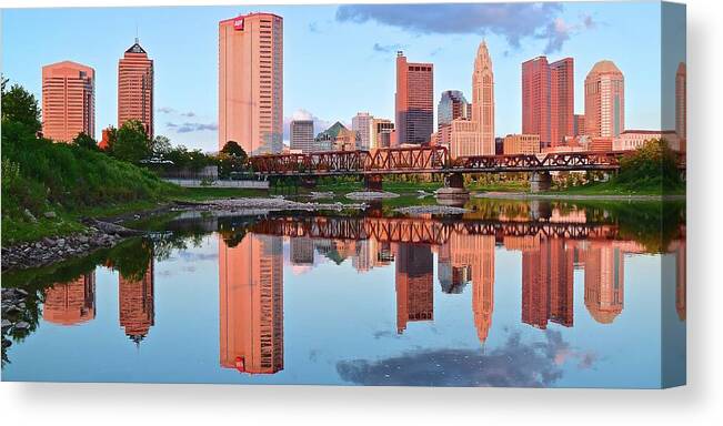 Columbus Canvas Print featuring the photograph Two of Everything by Frozen in Time Fine Art Photography