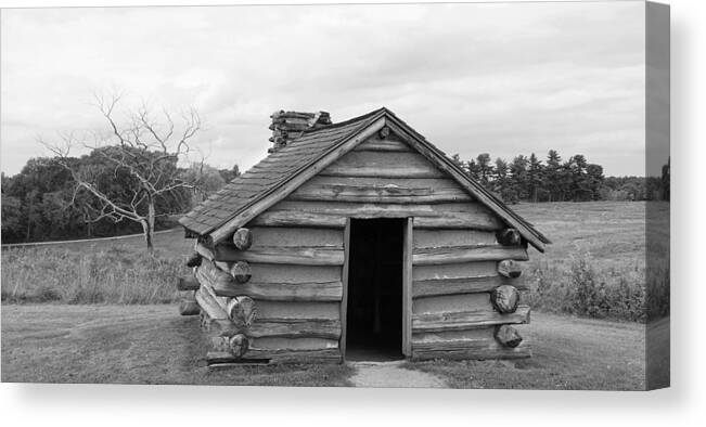 Richard Reeve Canvas Print featuring the photograph Valley Forge - Home sweet Hut by Richard Reeve
