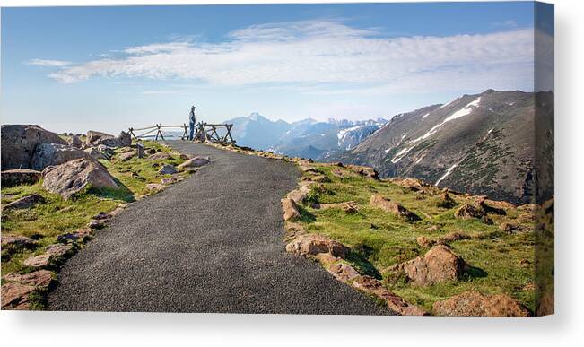 Mountain Range Canvas Print featuring the photograph View At The Top by James Woody
