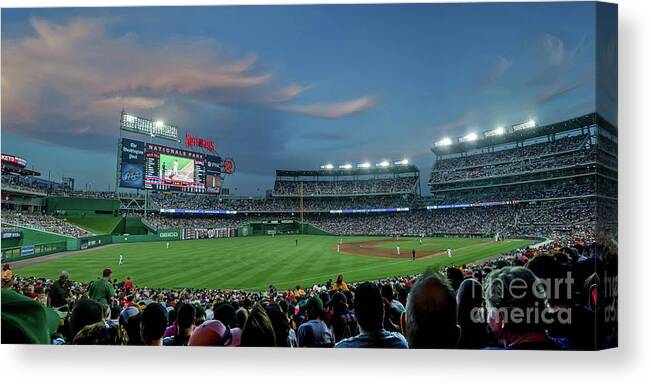 Red Sox Canvas Print featuring the photograph Washington Nationals in Our Nations Capitol by Thomas Marchessault