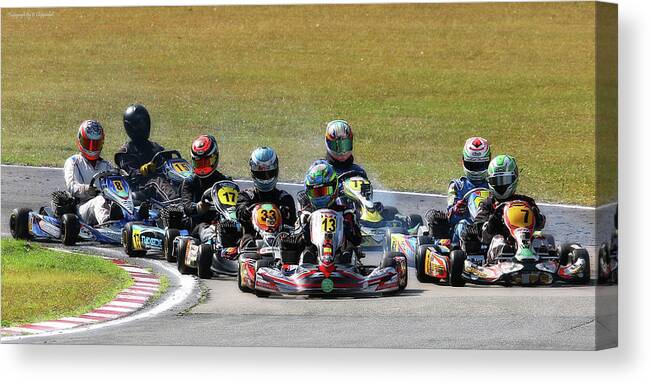 Wingham Go Karts Canvas Print featuring the photograph Wingham Go Karts 06 by Kevin Chippindall
