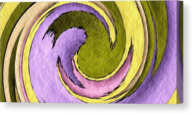 Abstract Canvas Print featuring the digital art Your Ying to My Yang by Terry Mulligan
