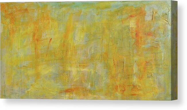 Top Canvas Print featuring the painting A Song In Stone That Sings by Paulette B Wright