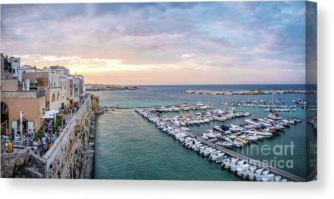 Apulia Canvas Print featuring the photograph Apulia - Salento - Otranto harbour and old south italy village by Luca Lorenzelli