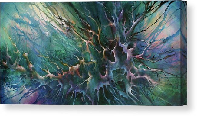 Abstract Canvas Print featuring the painting Daydream by Michael Lang