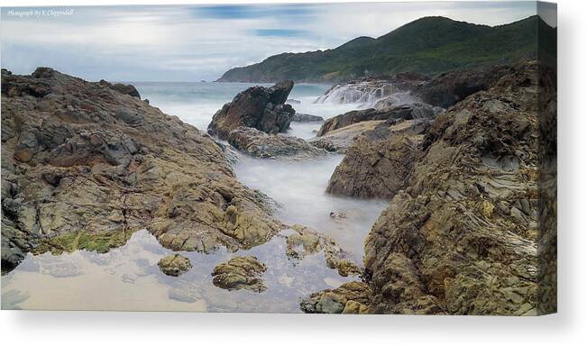 Burgess Beach Forster Canvas Print featuring the digital art Burgess Beach Forster 827 by Kevin Chippindall