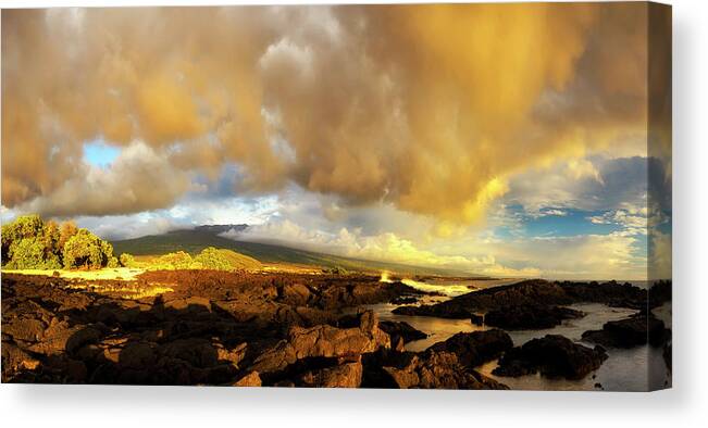 Kona Canvas Print featuring the photograph Hualalai Sunset by Christopher Johnson