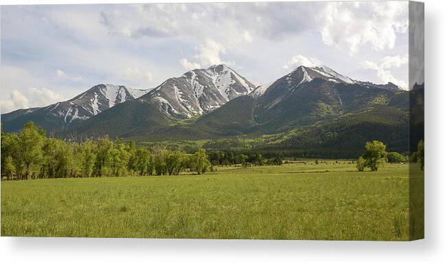 Four Seasons Canvas Print featuring the photograph Mount Princeton - Spring by Aaron Spong
