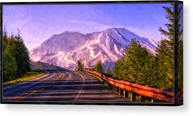 Mount St. Helens Canvas Print featuring the painting Mount St. Helens Morning by Jeanette Mahoney